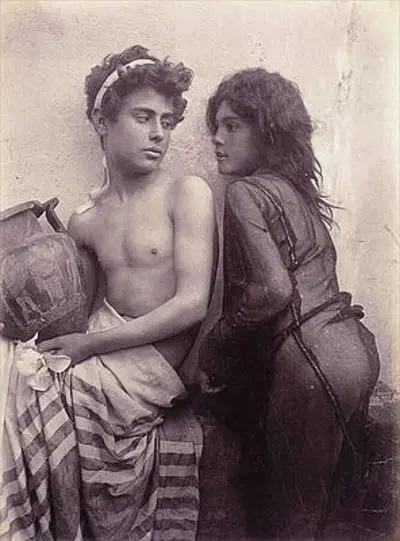 Baron Wilhelm Von Gloeden's Ragazzo e ragazzo travestito